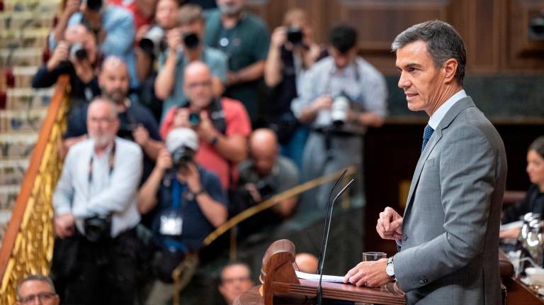 <i>El presidente del Gobierno, Pedro Sánchez, durante una sesión plenaria, en el Congreso de los Diputados, a 2 de octubre de 2026, en Madrid (España). / Jesús Hellín / Euiropa Press.</i>
