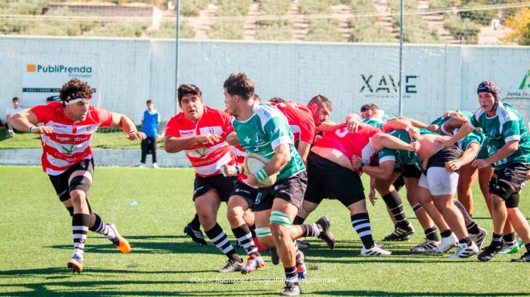 <i>El Jaén Rugby ofreció un gran partido a sus aficionados. / Óscar Rodríguez.</i>