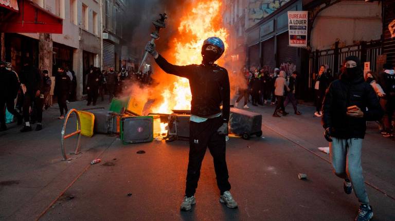 <i>Protestas en Francia, a 18 de octubre. / Europa Press.</i>