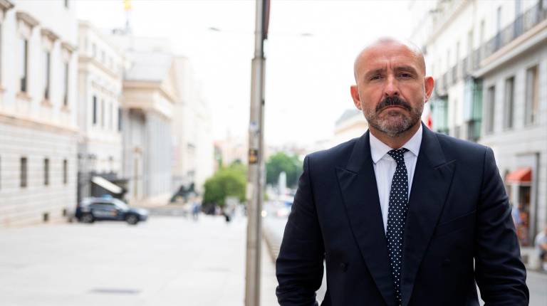 <i>Jaime de los Santos, durante una entrevista para Europa Press. / Jesús Hellín / Europa Press.</i>