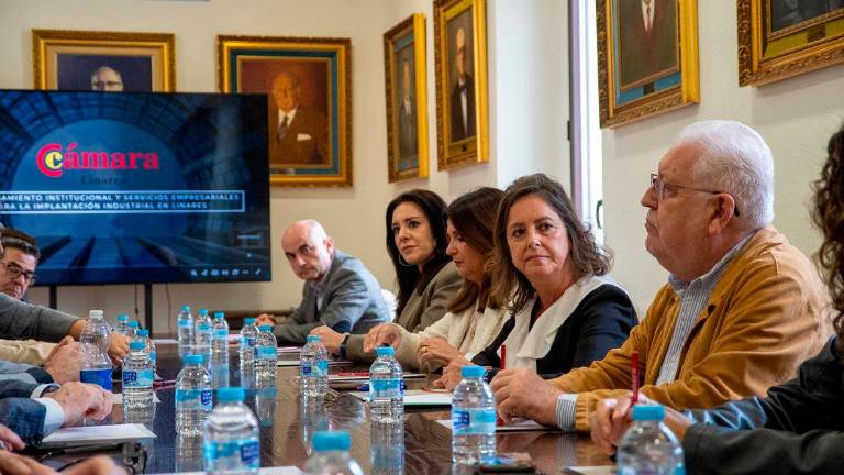 Catalina García analiza la situación económica y empresarial de Linares junto a la Cámara de Comercio