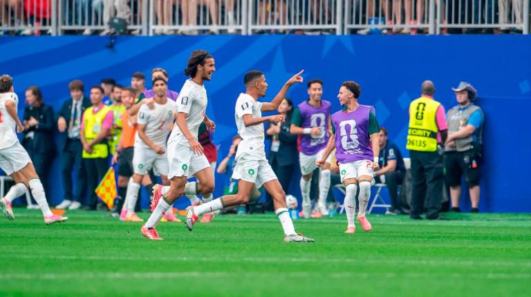 <i>Jugadores de Marruecos celebrando un gol frente a Canadá. / Europa Press. </i>