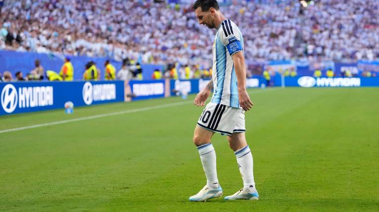 <i>Leo Messi en un partido con la selección argentina. / Europa Press.</i>