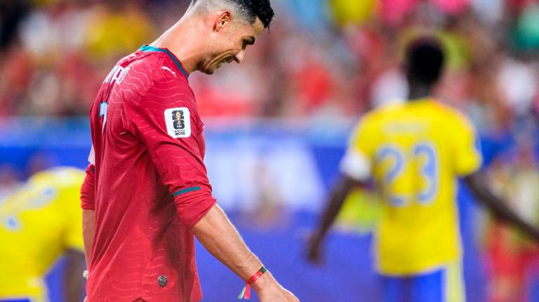 <i>Cristiano Ronaldo, en el partido frente a Portugal. / Jon Olav Nesvold / Contacto / Europa Press.</i>