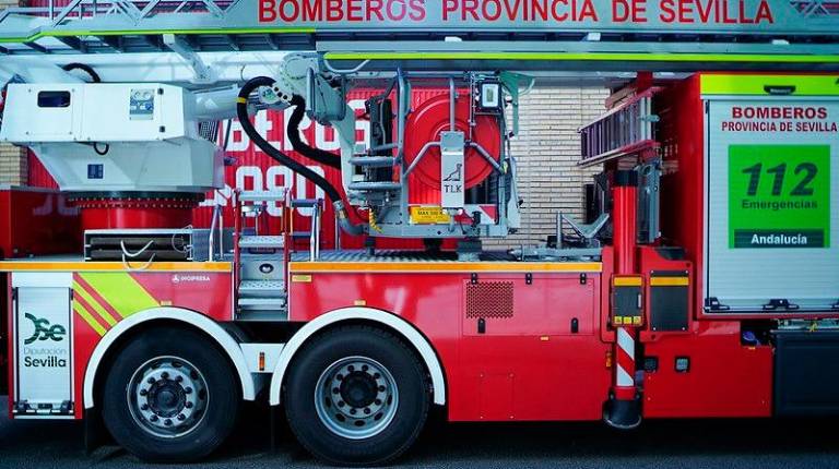 <i>Imagen de recurso de un coche de bomberos. / Diputación de Sevilla.</i>