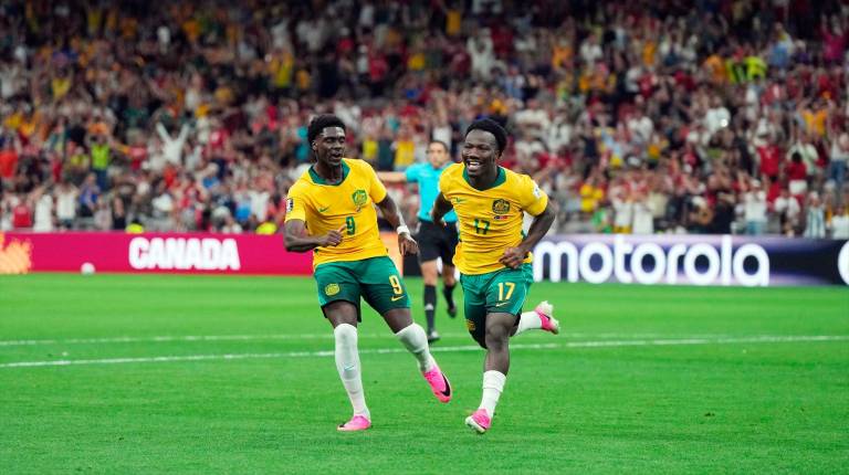 <i>Celebración de uno de los dos goles de Australia frente a Turquía. / Darryl Dyck / Canadian Press via Z / DPA.</i>