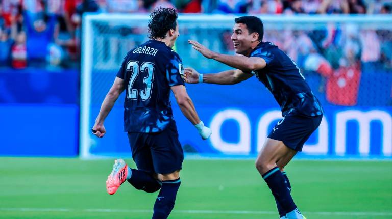<i>Celebración del gol de Paraguay. / Chris Putnam / Contacto / Europa Press.</i>