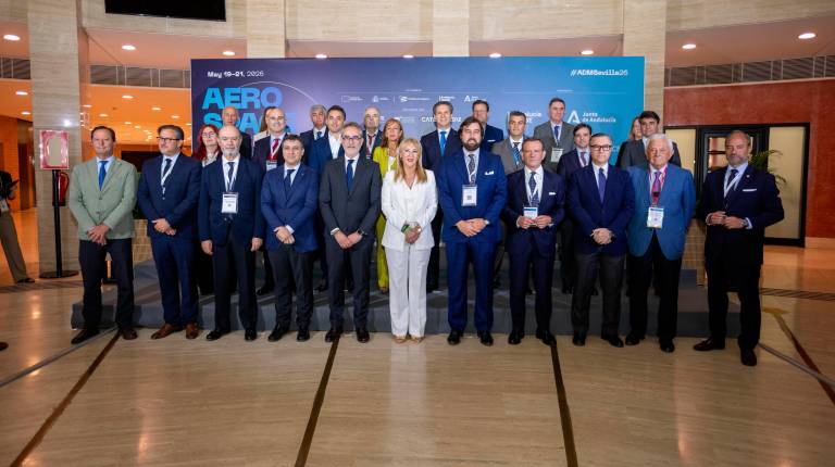 <i>Carolina España asiste al acto de inauguración oficial de ADM Sevilla 2026. / Junta de Andalucía.</i>
