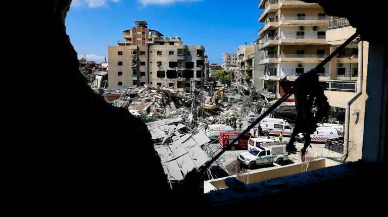 <i>Estragos causados por ataques israelíes en el sur de Líbano. / Europa Press.</i>