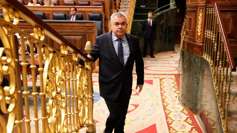 Santos Cerdán, a su llegada a una sesión de control al Gobierno. / Marta Fernández / Europa Press.