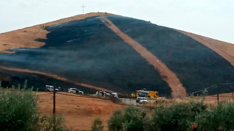 Un incendio calcina varias hectáreas de pastizal en La Carolina