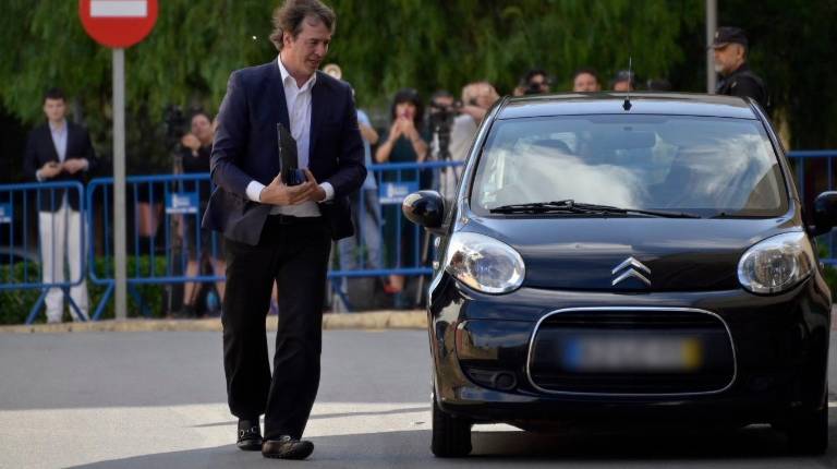 <i>El hermano del Presidente del Gobierno, David Sánchez, a su llegada a la quinta jornada de un juicio en la Audiencia Provincial de Badajoz, a 4 de junio de 2026. / Andrés Rodríguez / Europa Press.</i>