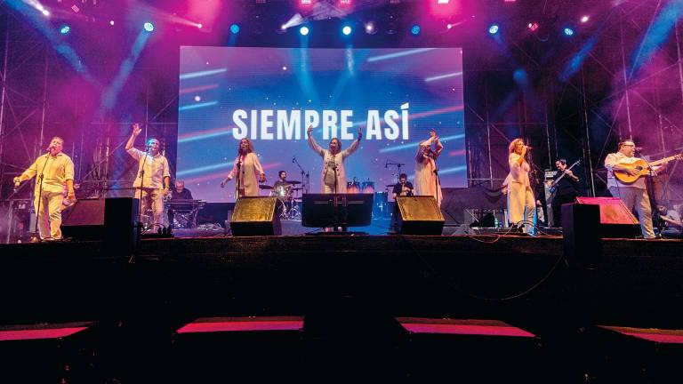 Los componentes de “Siempre Así”, durante un concierto este año, en Madrid.