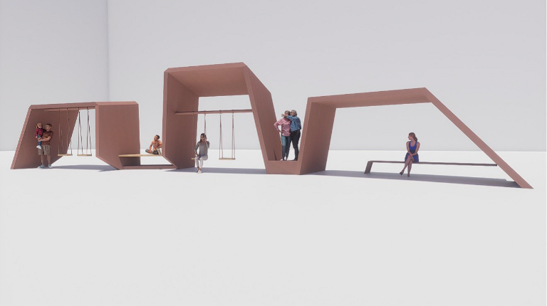 <i>Maqueta del mirador en la Ronda Sur. / Diputación de Jaén.</i>