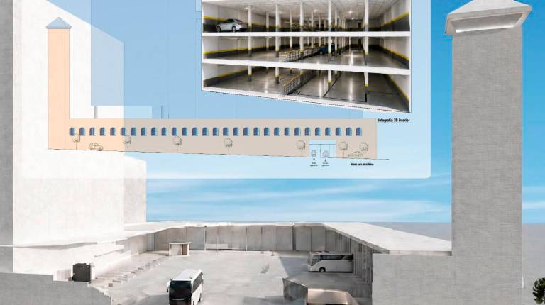 <i>Plano del proyecto de aparcamiento. / Ayuntamiento de Jaén.</i>