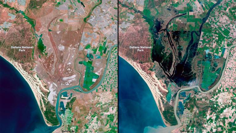 Así se ve la recuperación de Doñana desde el espacio