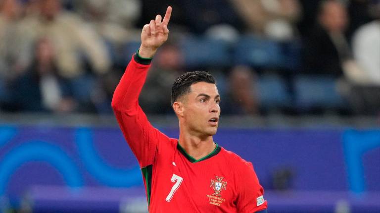 <i>Cristiano Ronaldo en un partido con la selección portuguesa. / Europa Press. </i>
