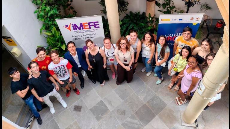 <i>Participantes del programa Erasmus+ en una imagen de archivo. / Ayuntamiento de Jaén.</i>