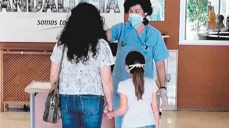 MEDIDAS.<i> Uno de los puntos de atención establecidos en el “San Juan de la Cruz” para evitar contagios, </i>