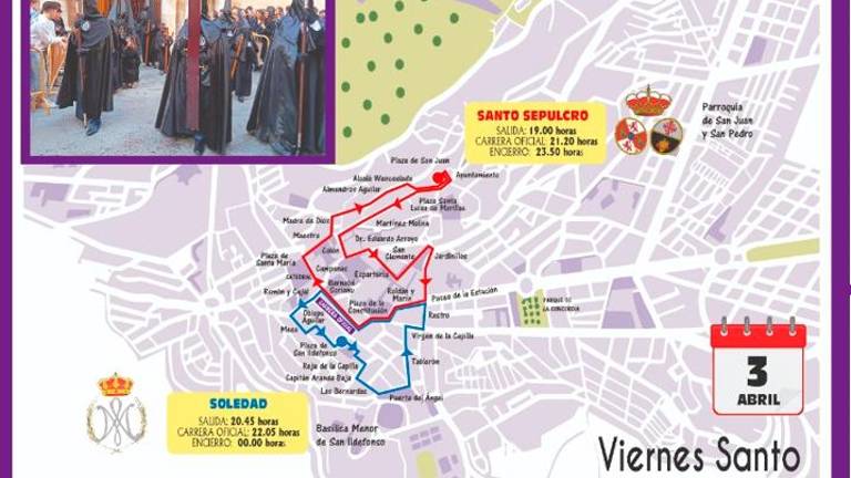 Estos son los itinerarios de las cofradías del Viernes Santo en Jaén