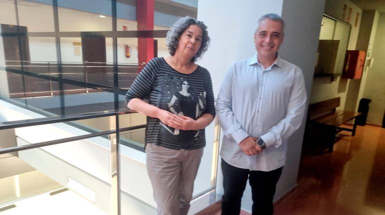 <i>Investigadores Nieves Jesús Valencia y Nicolás Gutiérrez. / Universidad de Jaén.</i>