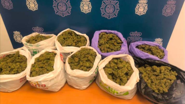 Marihuana incautada por la Policía Nacional.
