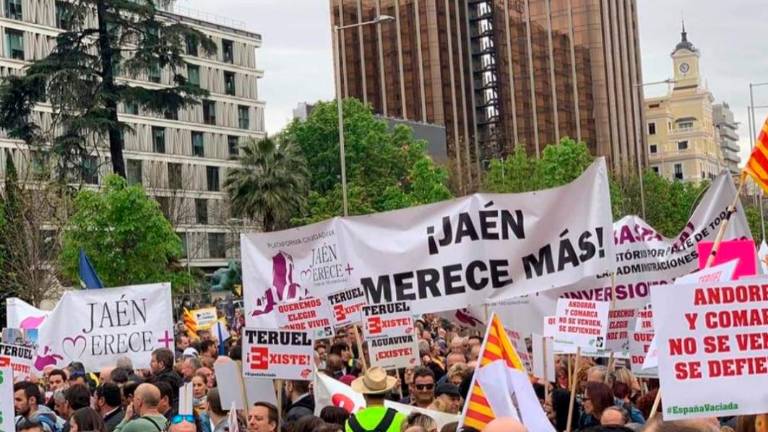 JM+ volverá a manifestarse en Madrid en defensa de los pueblos de Jaén