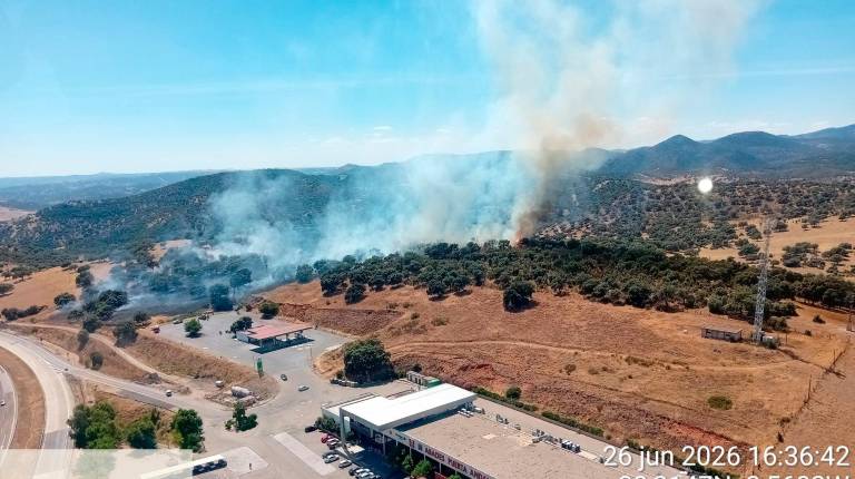 <i>Incendio forestal declarado en Santa Elena. / Infoca. </i>