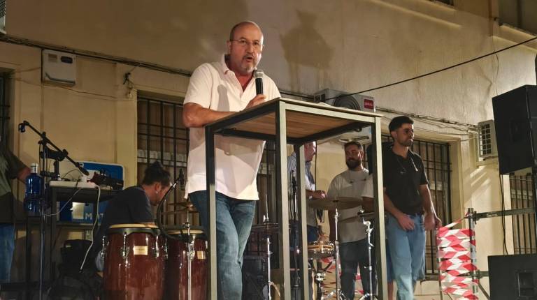 <i>El pregonero Manuel Moya, presidente de la Asociación Vecinal de la Merced. </i>