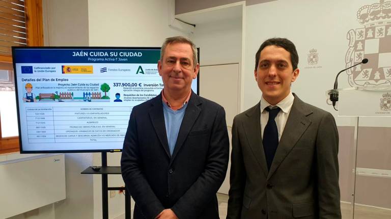 <i>Imagen de Archivo de Javier Padorno y Luis García Millán cuando se presentó el proyecto. / Ayuntamiento de Jaén.</i>