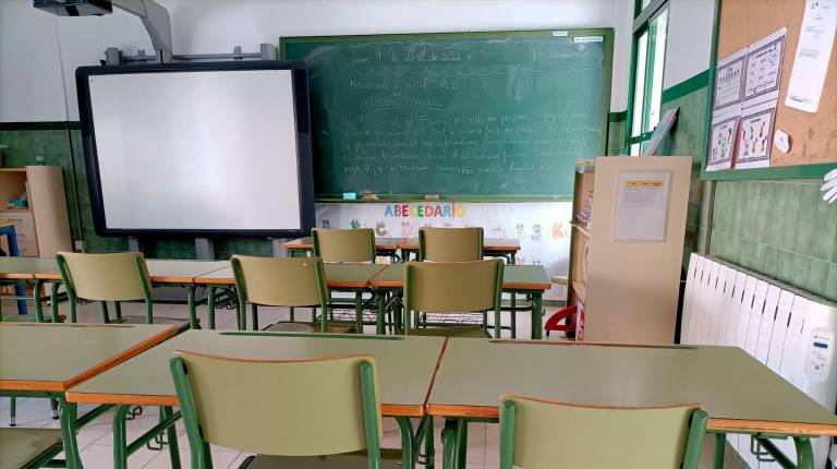 <i>Un aula en un centro público escolar andaluz. / Europa Press.</i>