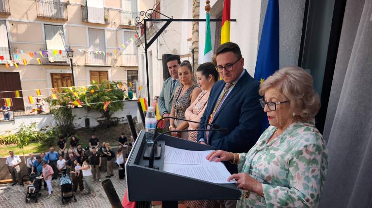 <i>La pregonera María Garzón durante su intervención. / Agustín Muñoz / Diario JAÉN</i>
