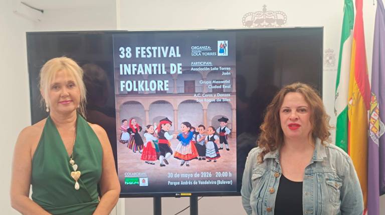 <i>María Espejo y Desirée Amaro. durante la presentación. / Ayuntamiento de Jaén.</i>