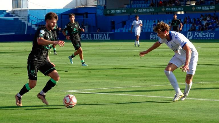 <i>Imagen de Miquel Llabrés durante el partido.</i>