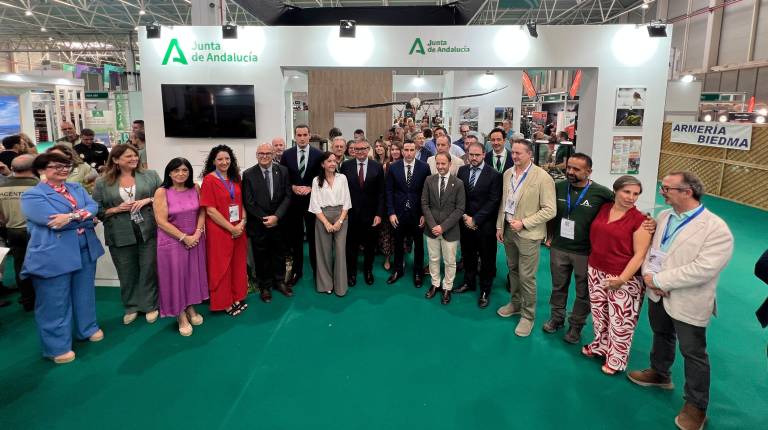 <i>Apertura de Tierra Adentro e Ibercaza, este viernes, en el Palacio de Ferias y Congresos de Jaén (Ifeja). / Jason Moyano / Diario JAÉN.</i>