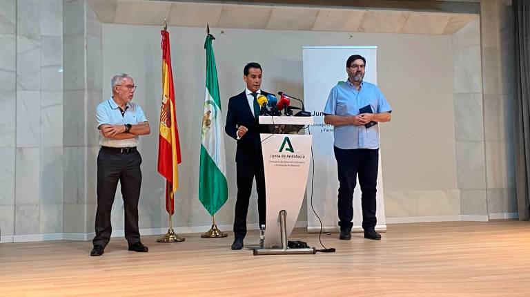 <i>Momento de la intervención del representante de la Junta de Andalucía durante la presentación del proyecto. / Junta de Andalucía. </i>