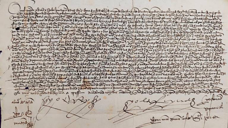 Un documento exclusivo firmado por los Reyes Católicos en Jaén