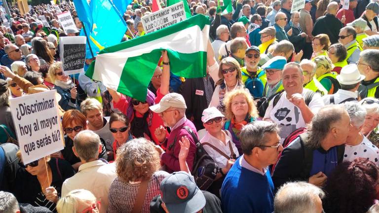 Masiva presencia jiennense en la manifestación de los pensionistas en Madrid