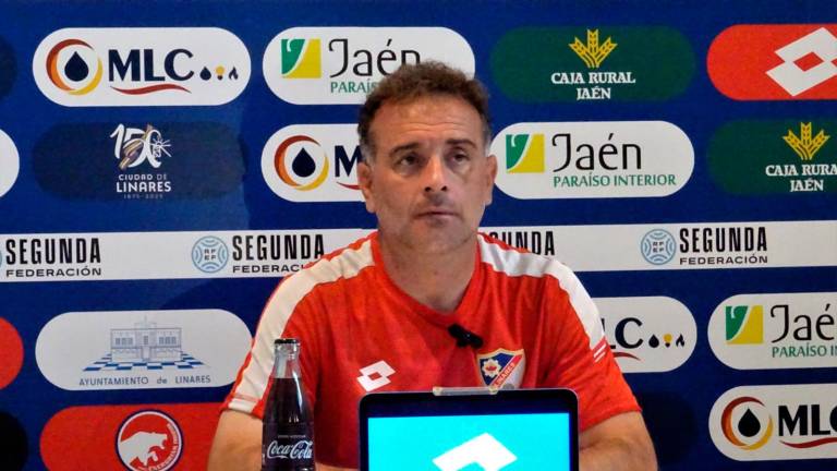 Pedro Díaz en rueda de prensa. / Antonio del Arco.