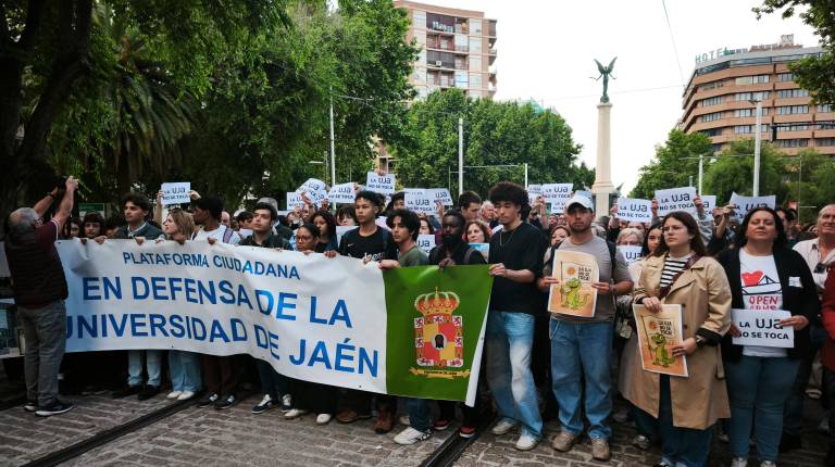 <i>Manifestación de la Plataforma en Defensa de la UJA. / A. Muñoz.</i>