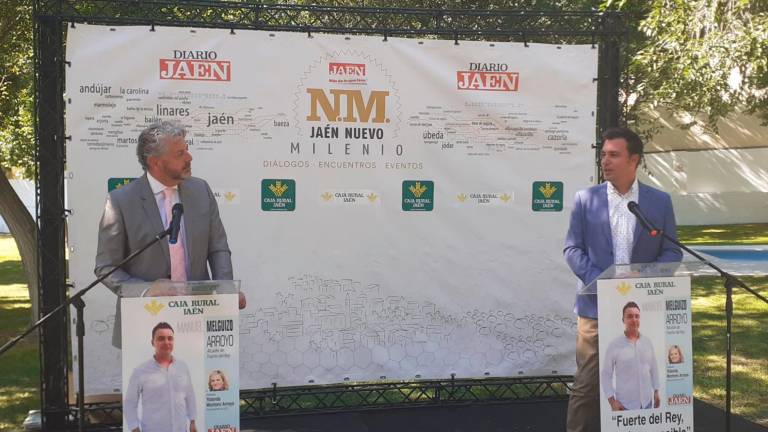 Juan Espejo y Manuel Melguizo, este lunes en el encuentro “Jaén Nuevo Milenio”