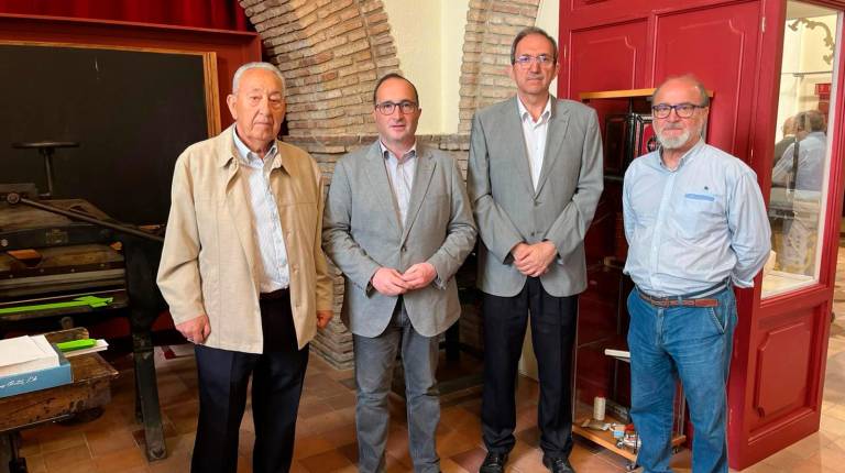 <i>Luis Jaén Varela, José Ayala, Juan del Arco y Francisco Godino Sánchez. / Álvaro Guzguti / Diario JAÉN.</i>