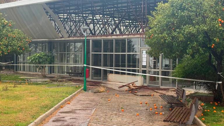 Daños del temporal en las instalaciones deportivas.