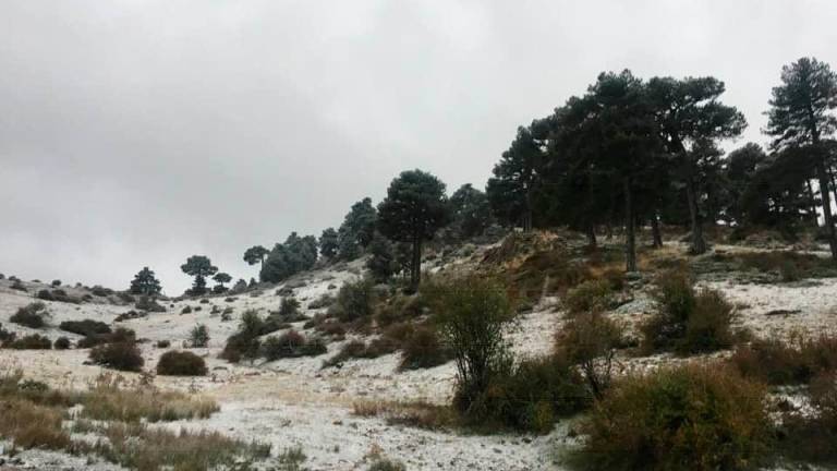 Santiago-Pontones, escenario de la primera nevada en Jaén