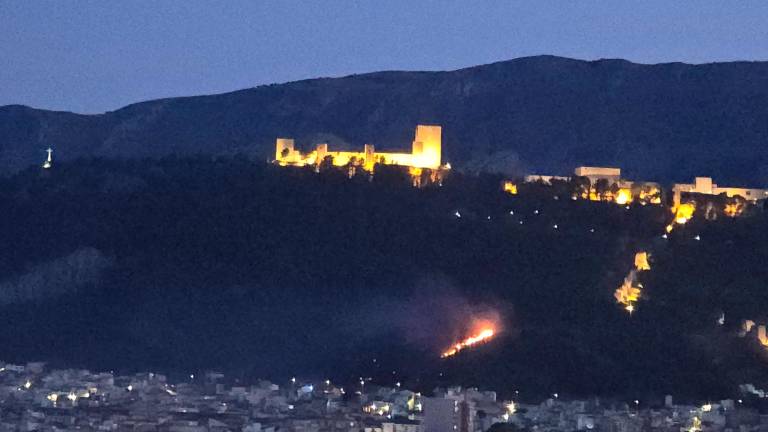 Apagan un fuego en las faldas del Castillo