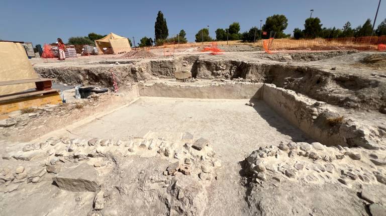 <i>Villa romana en los límites de Marroquíes Bajos. / Jason Moyano / Diario JAÉN. </i>