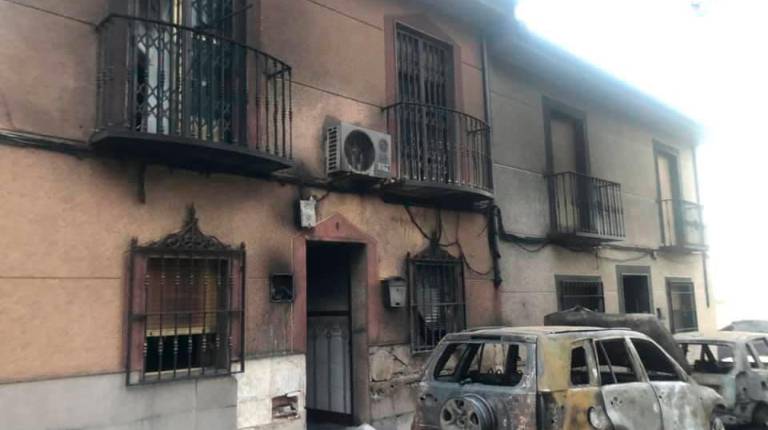 DAÑOS. <i> Consecuencias del fuego registrado en Jódar. </i>