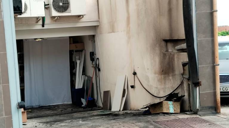 <i>Daños en las instalaciones a causa del incendio. </i>