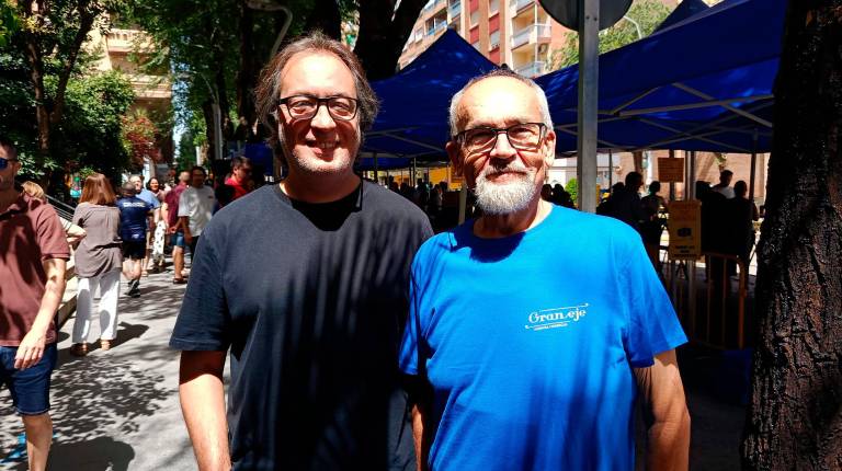 <i>José Manuel Higueras y Antonio Villena, en la tercera Gran Espetada. </i>
