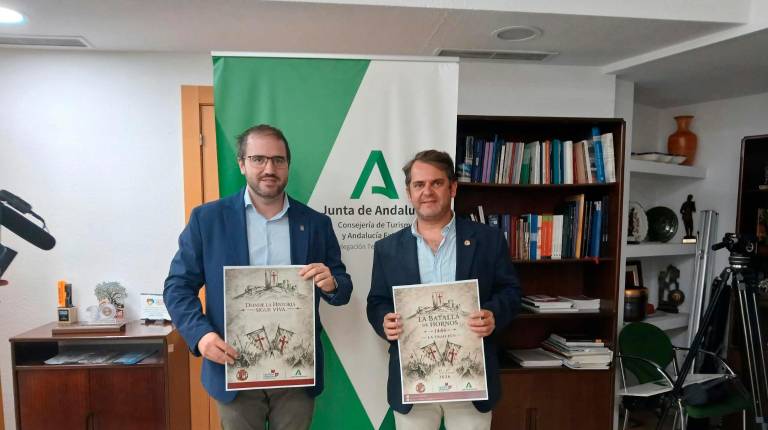 <i>Presentación de la Junta que colabora con la nueva edición de “La Batalla de Hornos. 1446. La Traición”. / Junta de Andalucía. </i>